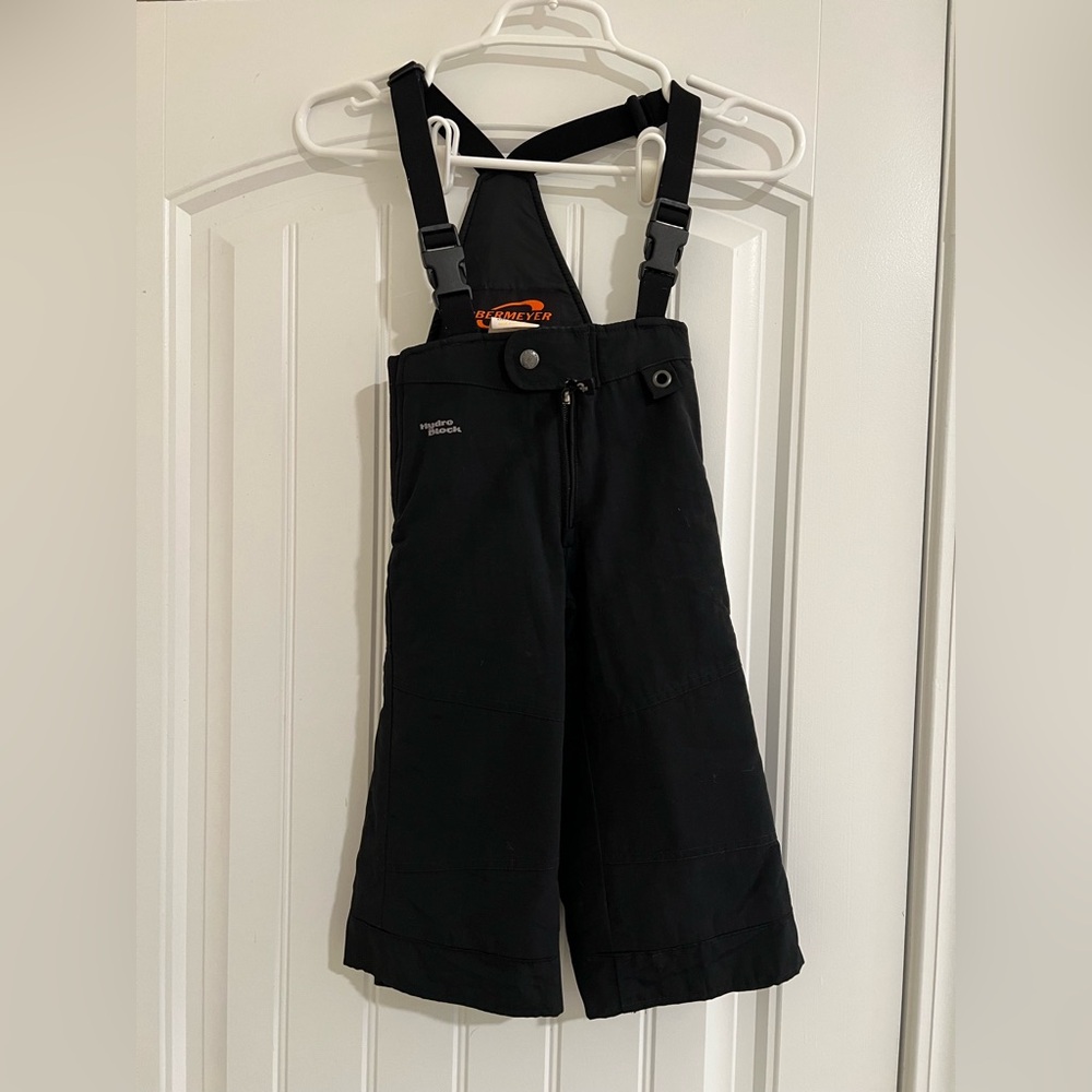 Obermeyer Kids Toddler Size 3 Black I-Grow Extended Wear System Bib Snow Pants